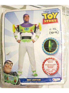 Buzz Lightyear Costume Light up Jet Pack Wings Toy Story Disguise Adult Men L/XL